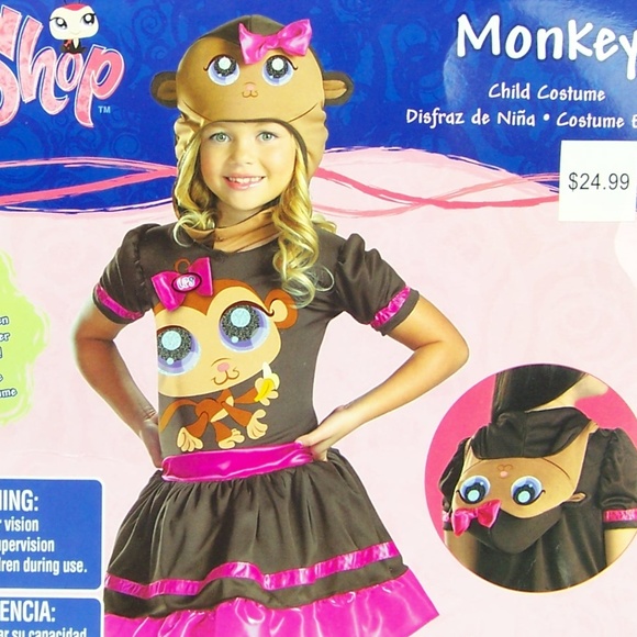 Monkey Classic Halloween Costume Kids S (4-6) NEW - Picture 3 of 6